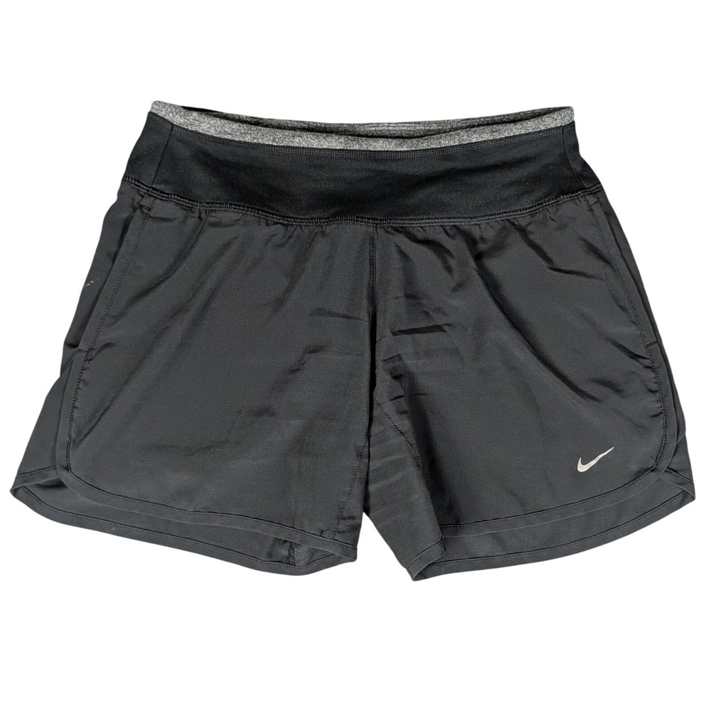 Nike Running Shorts Womens XS Black Dri-FIT Reflective Athletic Excellent